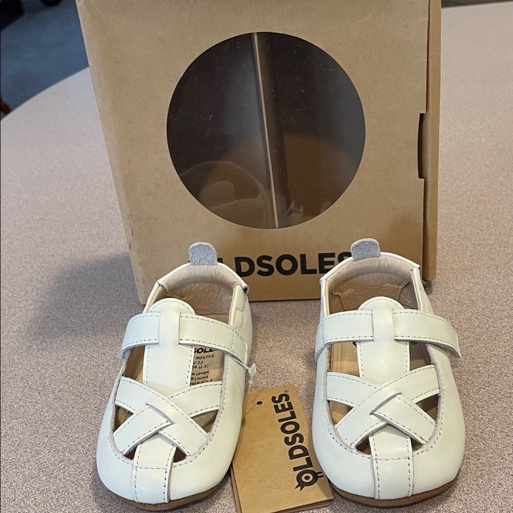 Old Soles White Thread Shoe White Baby Walker Shoes New Podiatrist Recommended